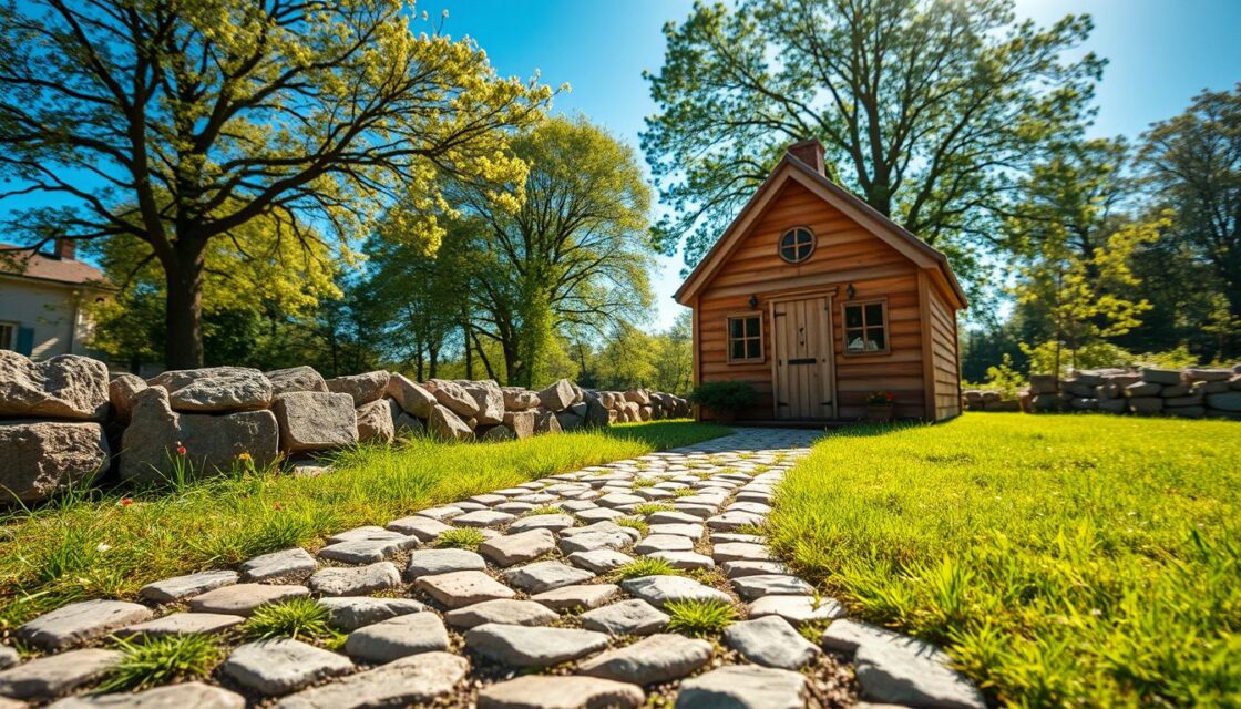 Darf man ein Gartenhaus auf Pflastersteinen bauen?