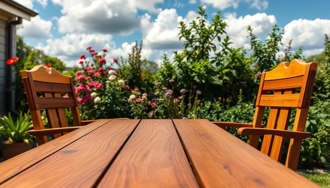 Welches Holz für Gartentisch selber bauen?