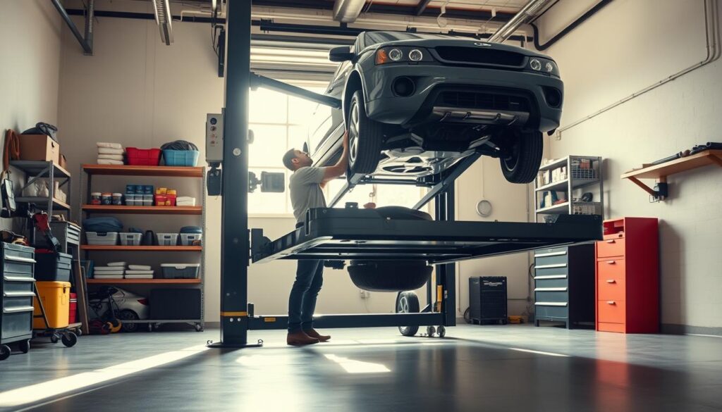 mobile Nutzung von Hebebühnen in gemieteten Garagen